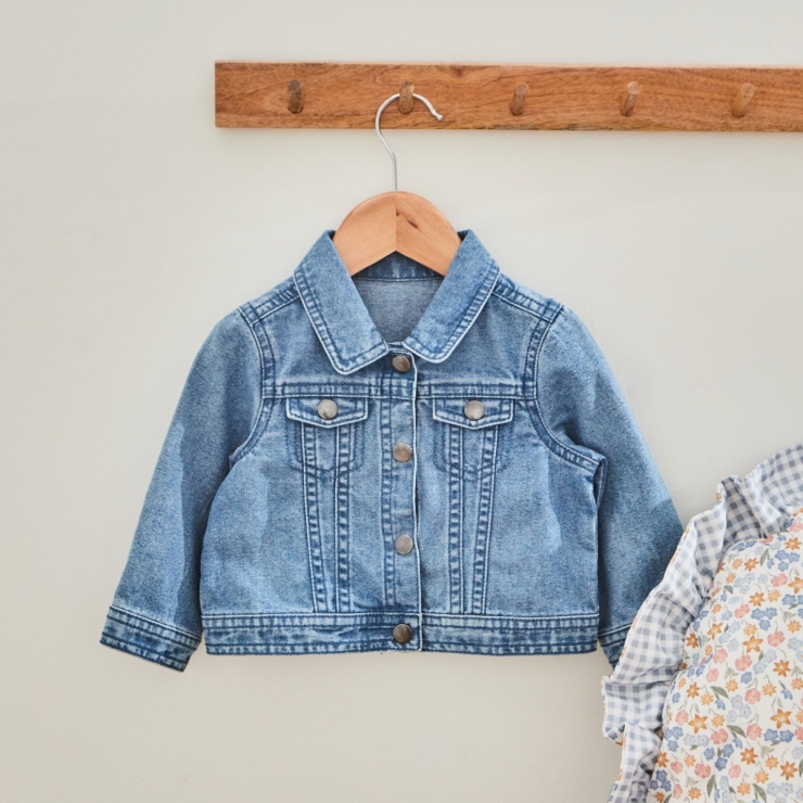 Personalized Three Daisy Denim Jacket