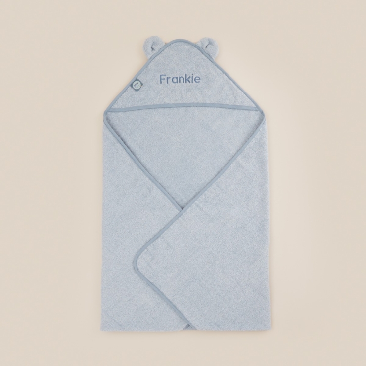 Personalised Blue Hooded Bath Towel