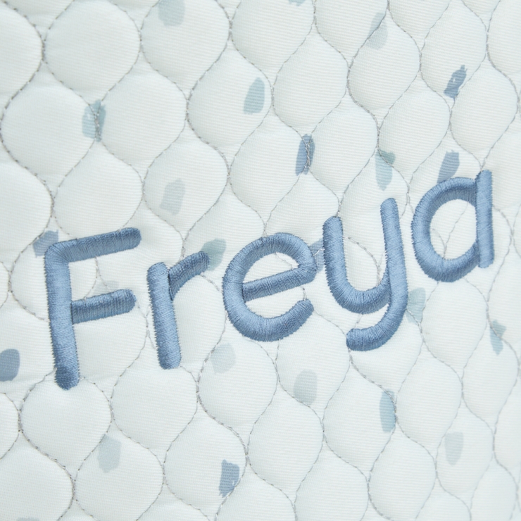 Personalized Small Blue Polka Dot Storage Bag