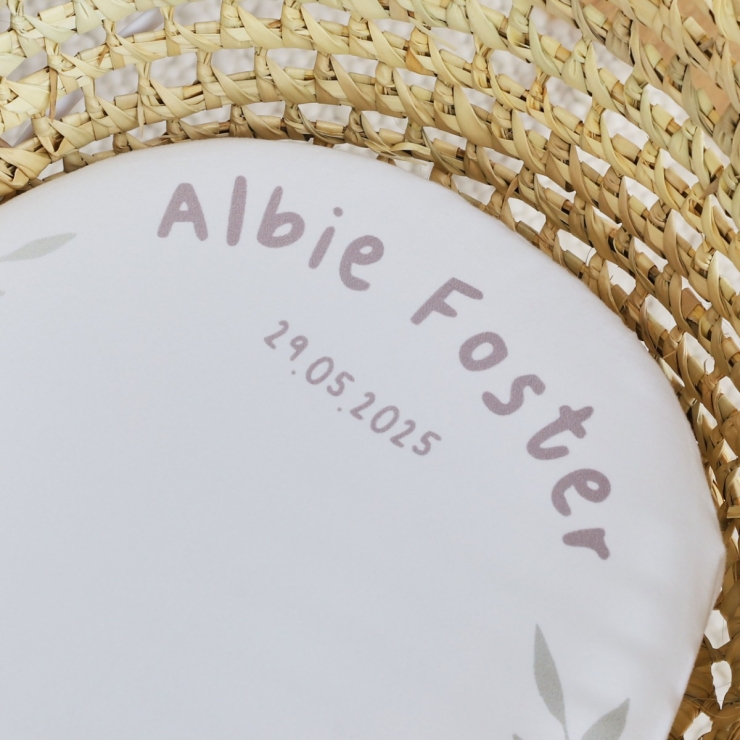 Personalized Safari Print Moses Basket Sheet