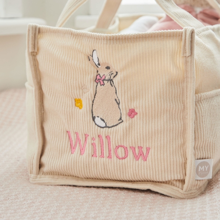 Personalised Flopsy™ Bunny Ecru Nappy Caddy