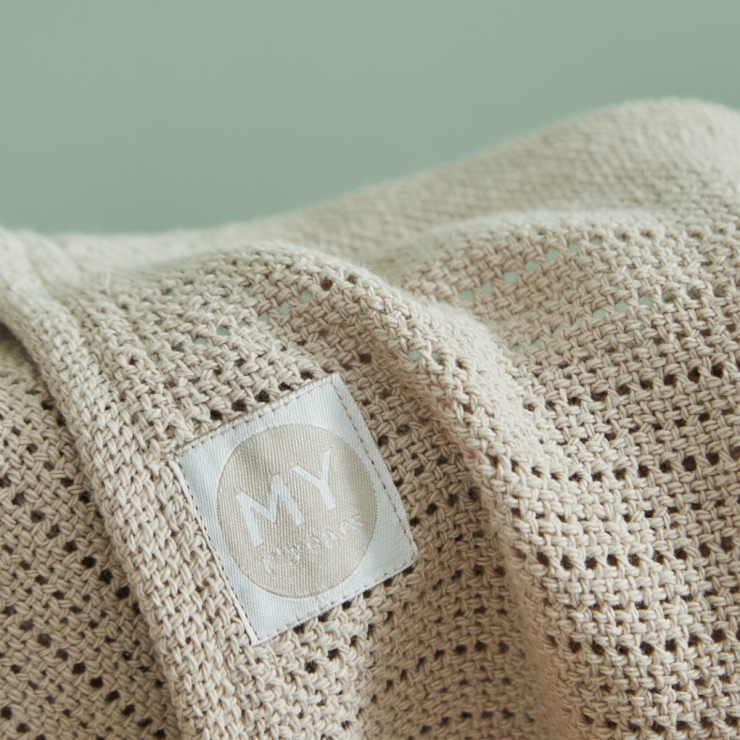 Personalised Oatmeal Cellular Blanket 