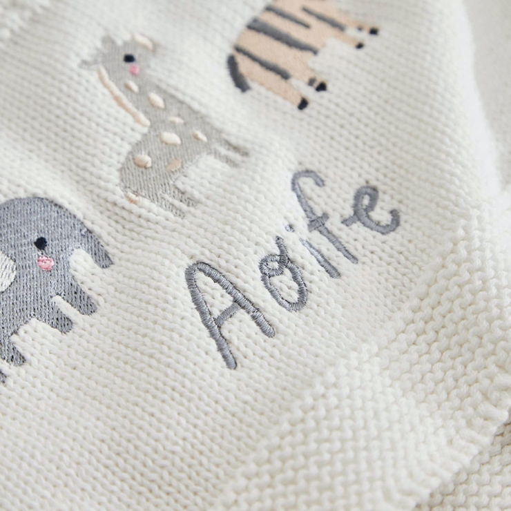 Personalised Born to be Loved Ivory Baby Shawl Blanket