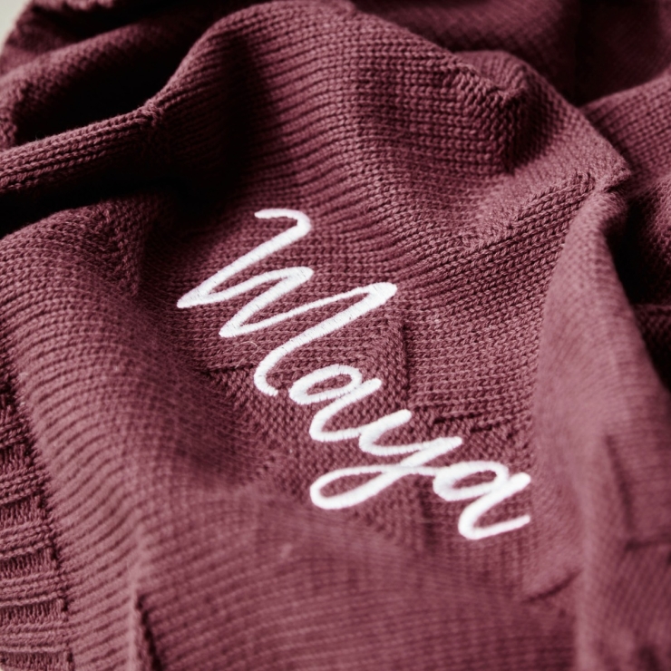 Personalised Berry Star Jacquard Blanket