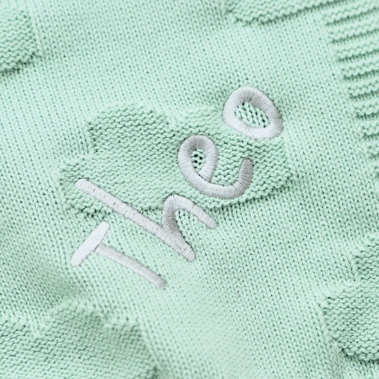 Personalized My 1st Years Gift Box Blue Cloud Jacquard Baby Blanket