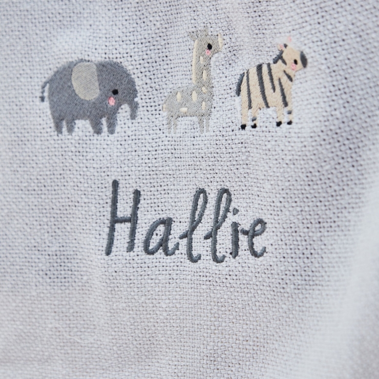 Personalised Born To Be Loved Light Grey Cellular Blanket