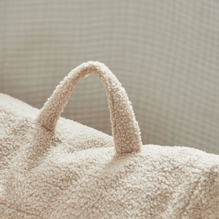Personalised Born to be Loved Caramel Borg Bean Bag Chair