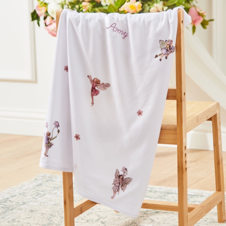 Personalised Flower Fairies™ All-Over Print Jersey Blanket