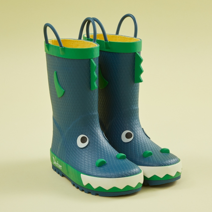Personalised Blue Monster Wellies