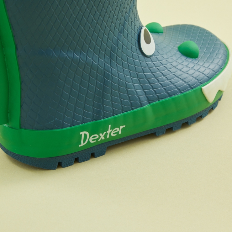 Personalised Blue Monster Wellies - Personalisation