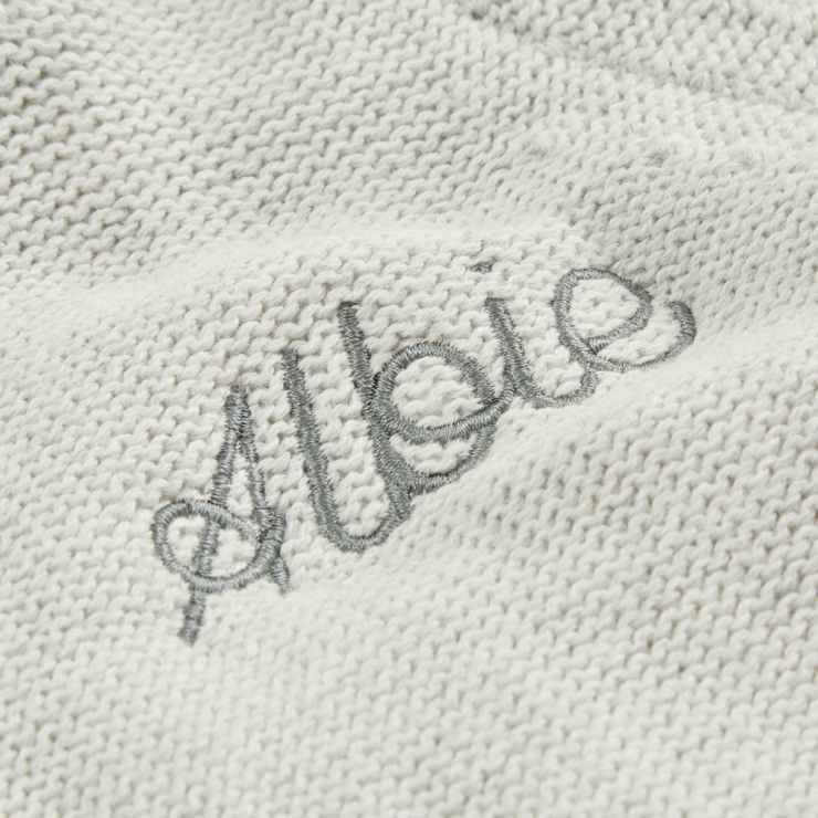 Personalised Grey Knitted Baby Romper Personalisation