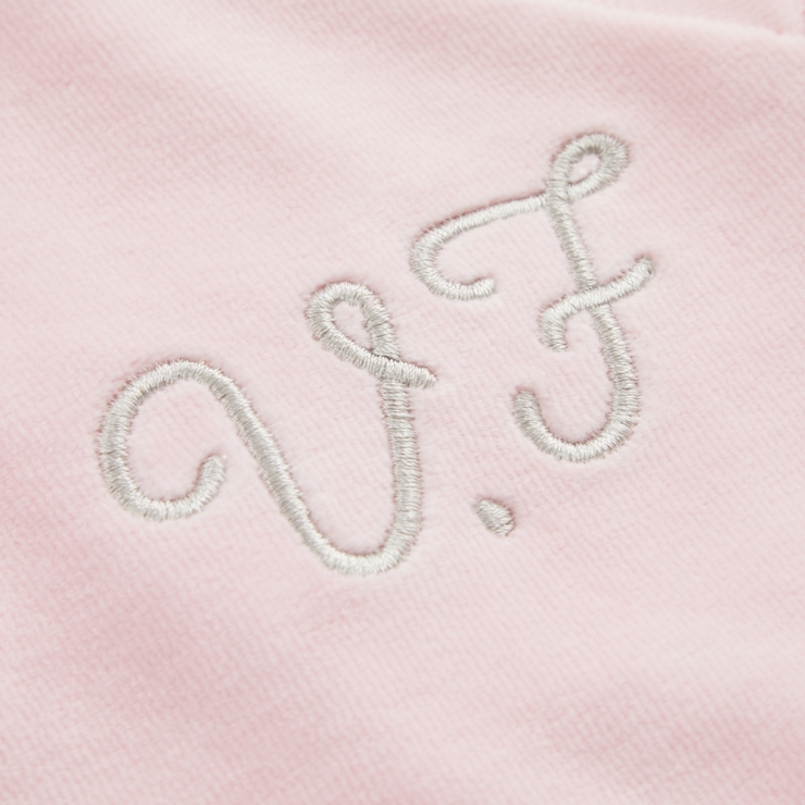 Personalised Pink Ruffle Detail Velour Tracksuit - Personalisation
