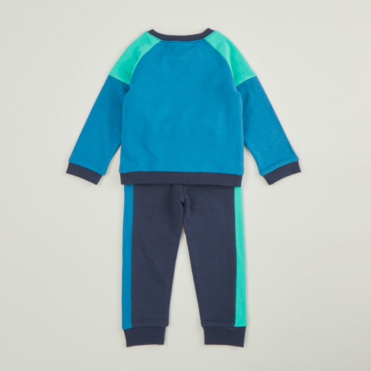 Personalised Blue Colour Block Tracksuit - Back shot