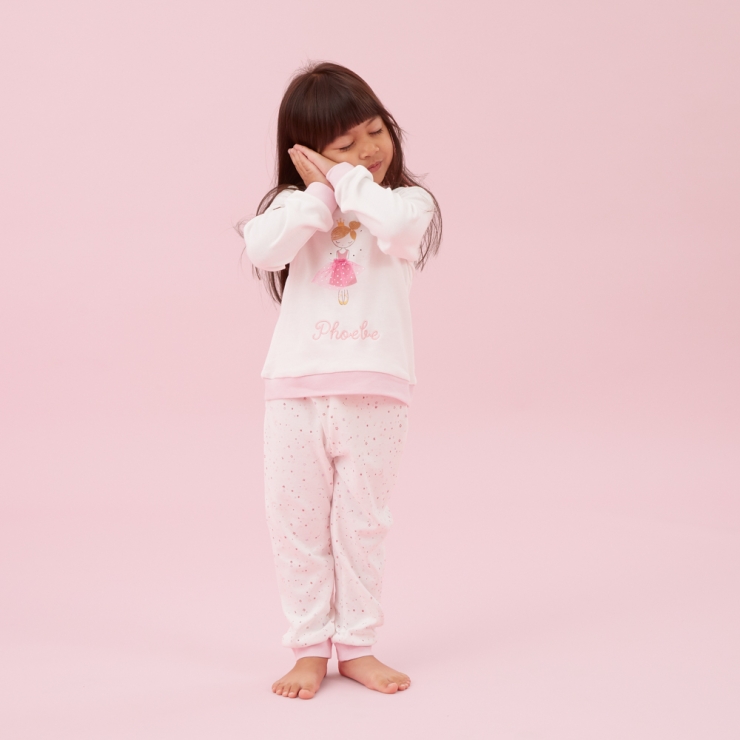 Personalised Pink Princess Pyjama Set Model