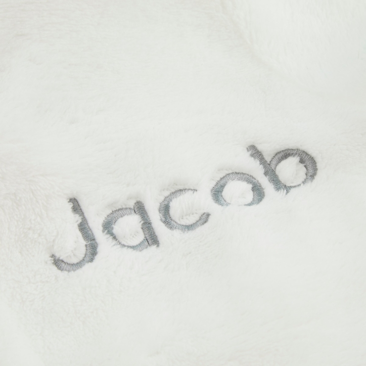 Personalised Ivory Hooded Fleece Robe