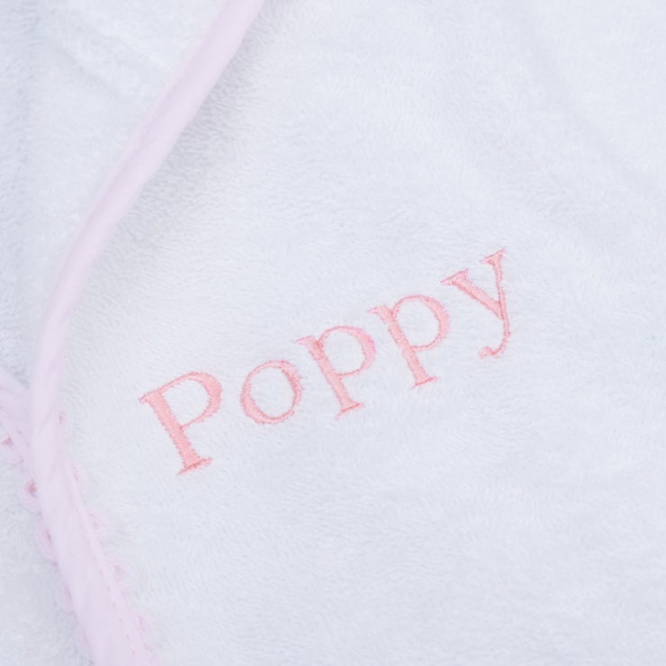 Personalized Pink Picot Trim Robe