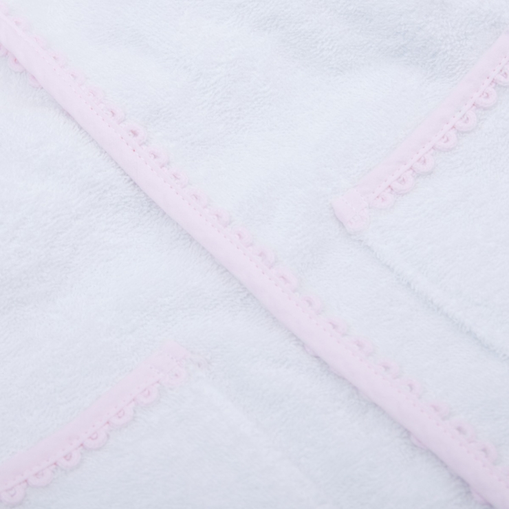 Personalized Pink Picot Trim Robe