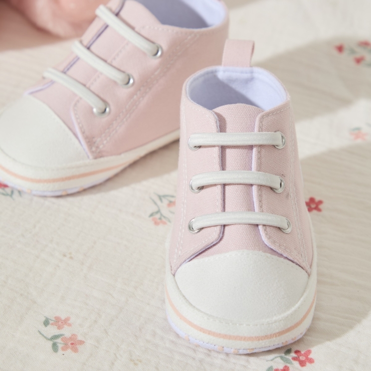 Personalised Pink Baby High Top Shoes