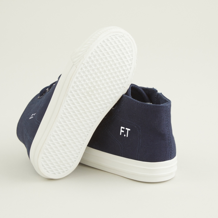 Personalized Navy Toddler High Top Trainers