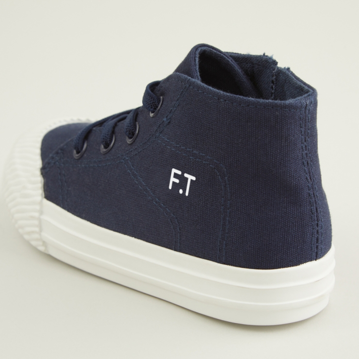 Personalized Navy Toddler High Top Trainers