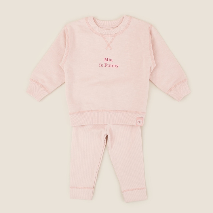Personalised Pink Slogan Outfit Set