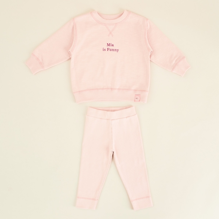 Personalised Pink Slogan Outfit Set