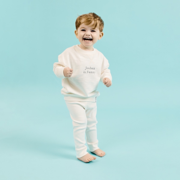Personalised Ivory Slogan Outfit Set