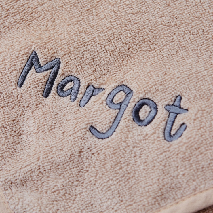 Personalised Oatmeal Leopard Hooded Towel