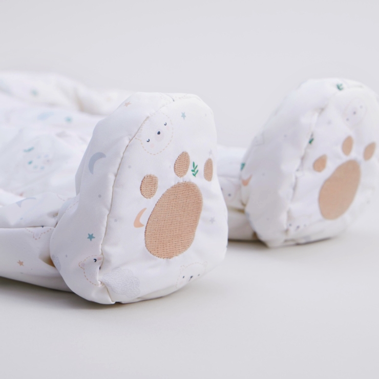 Personalised Ivory Little Bear Snowsuit
