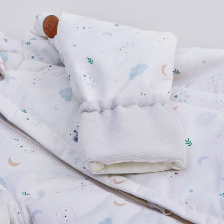 Personalised Ivory Little Bear Snowsuit