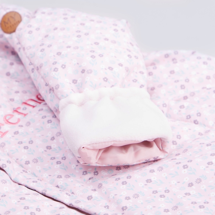 Personalised Pink Bunny Snowsuit