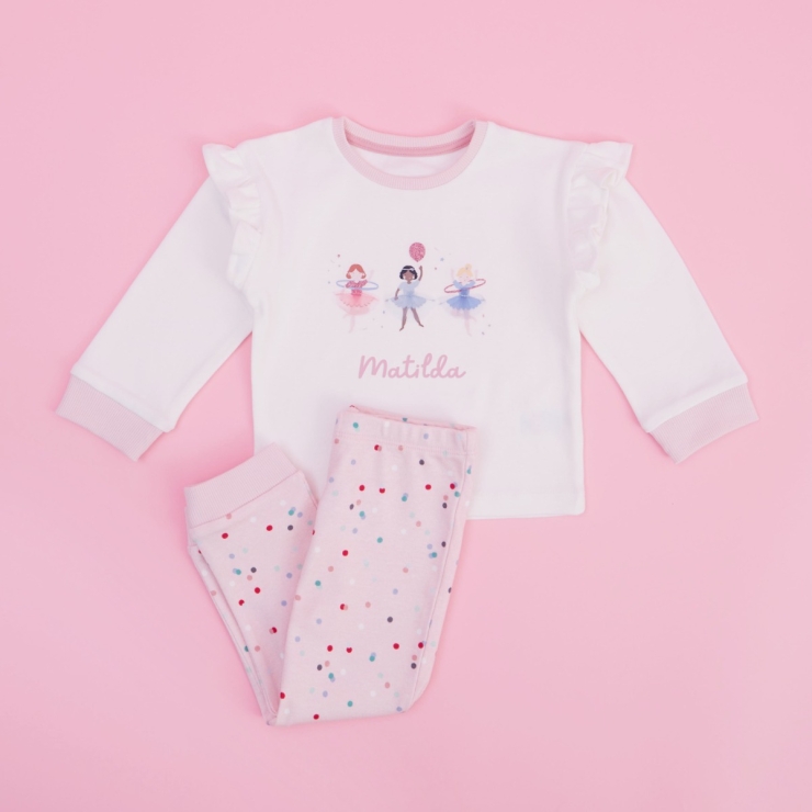 Personalised Little Performers Jersey Pyjama Set