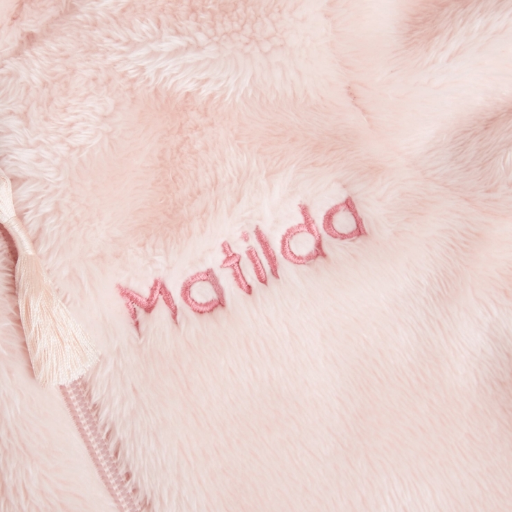 Personalised Pink Faux Fur Jacket