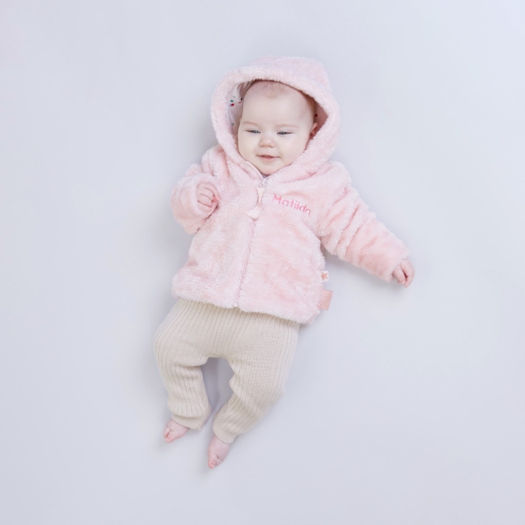 Personalised Pink Faux Fur Jacket