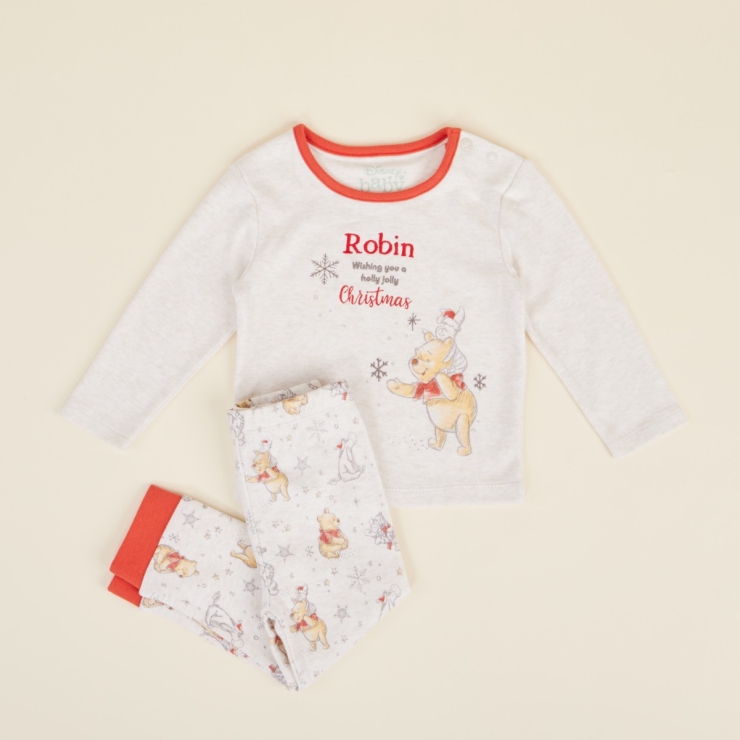 Personalised Winnie The Pooh Christmas Pyjamas