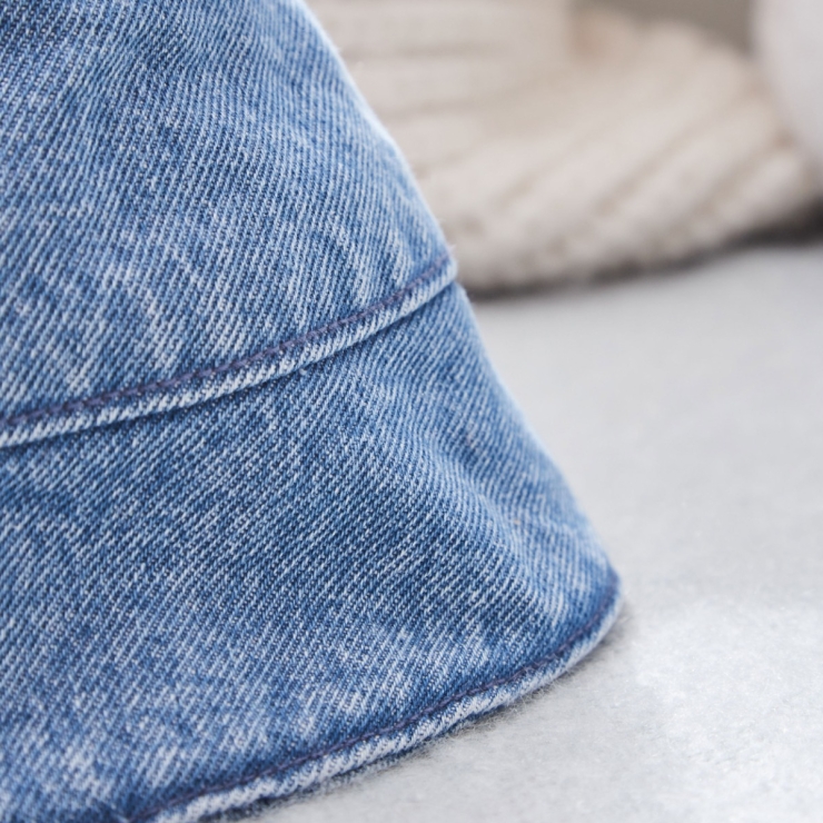 Personalised Dalmatian Denim Bucket Hat 