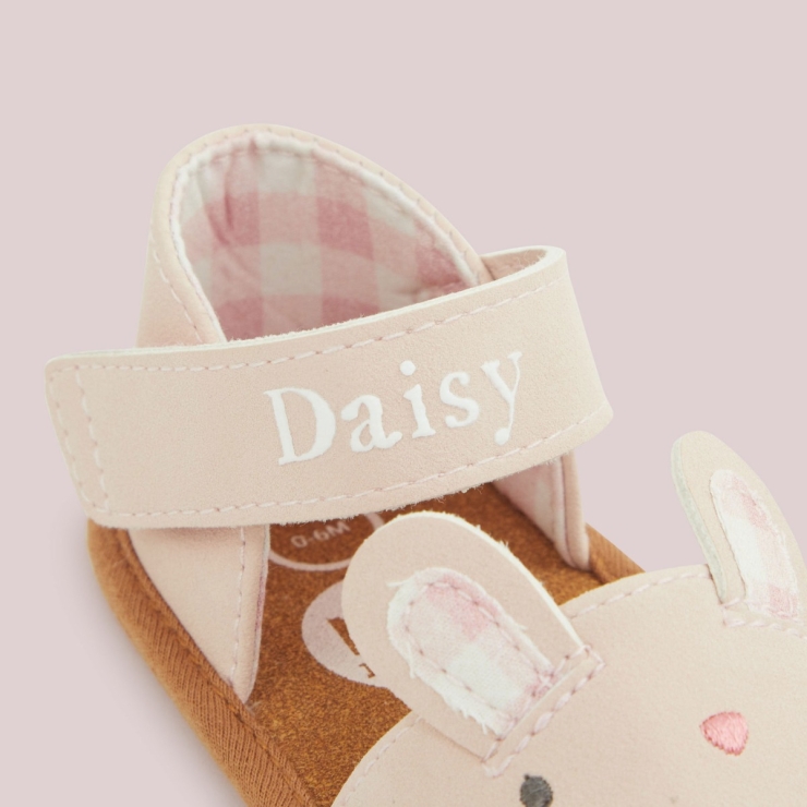 Personalised Pink Bunny Sandals