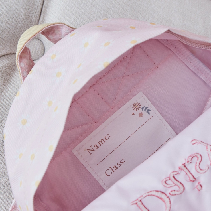 Personalized Gingham Floral Classic Mini Backpack