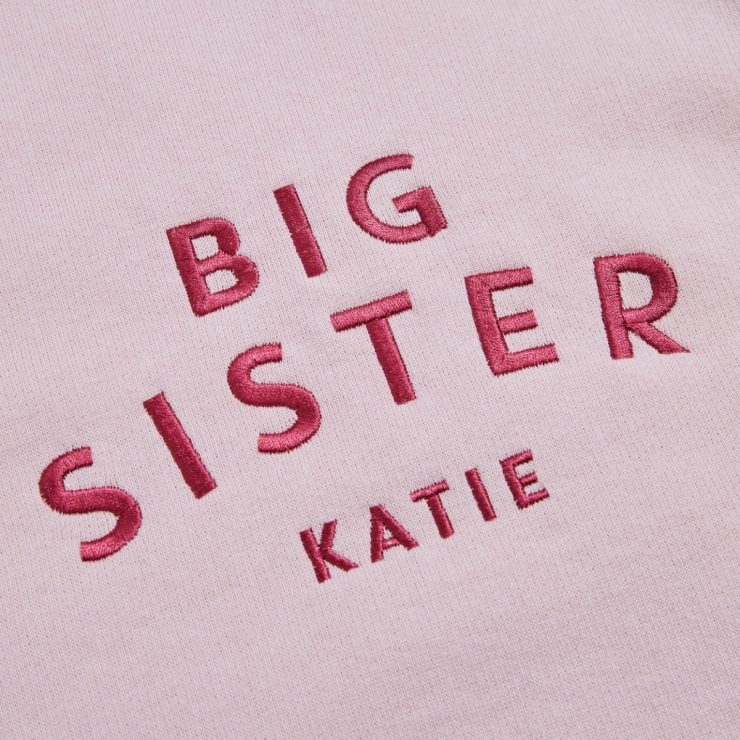 Personalised Big Sister Sweatshirt in Pink