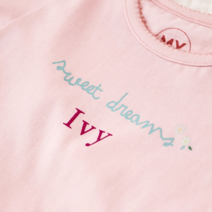Personalised Hello Petal Cotton Pyjama Set