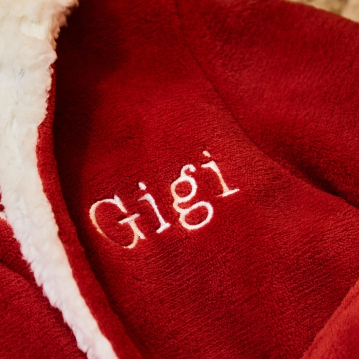Personalised Red Santa Christmas Dressing Gown