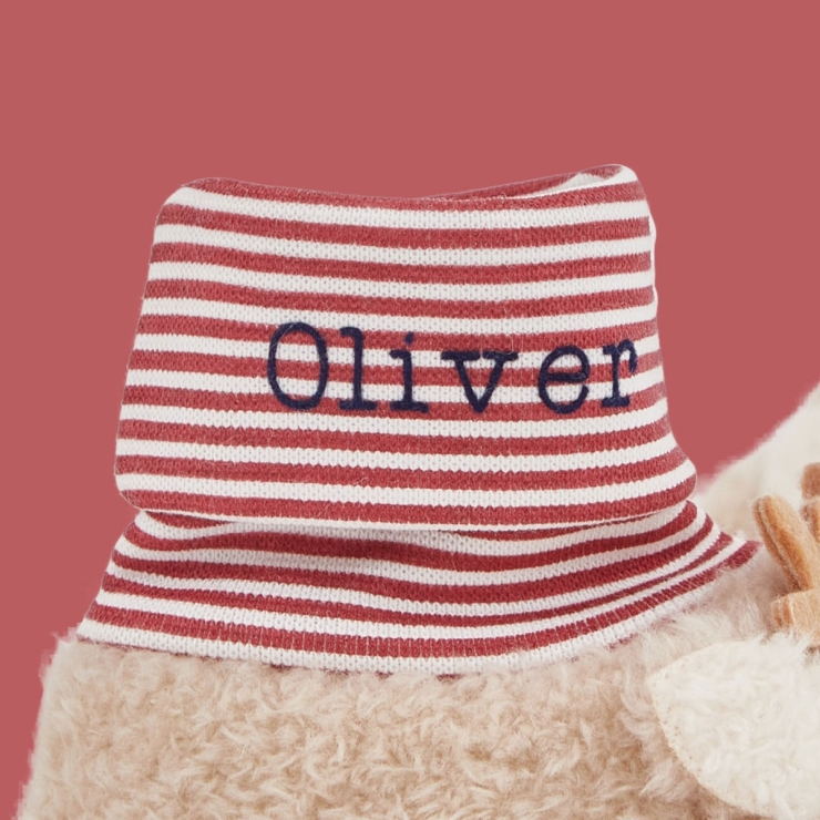 Personalised Reindeer Sock Top Slippers