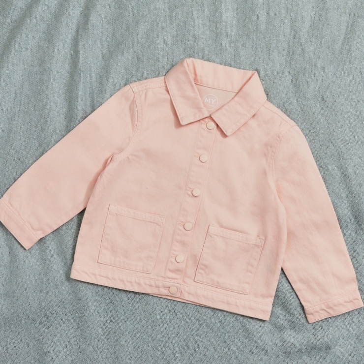 Personalised Pink Name Pink Denim Jacket 