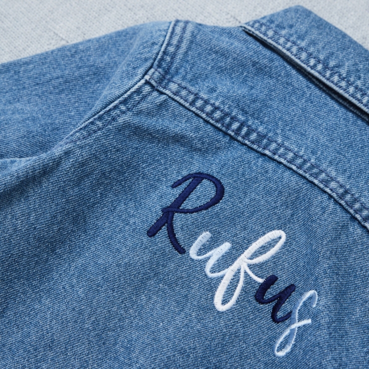 Personalised Blue Name Denim Jacket