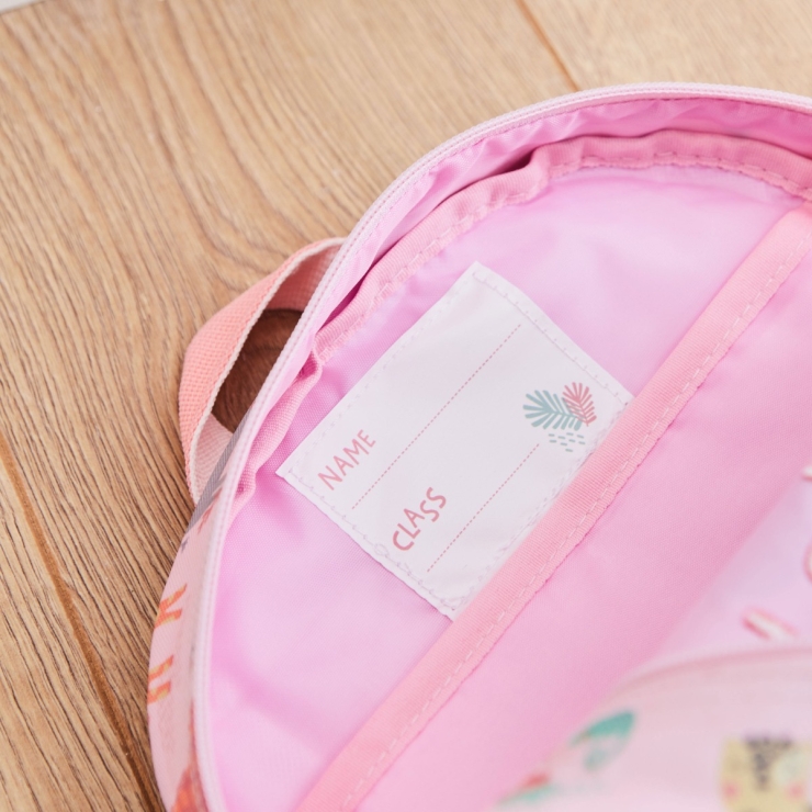 Personalized Pink Safari Print Medium Backpack