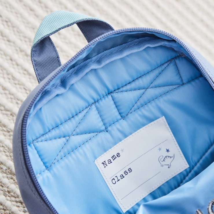 Personalized Blue Dinosaur Face Mini Backpack