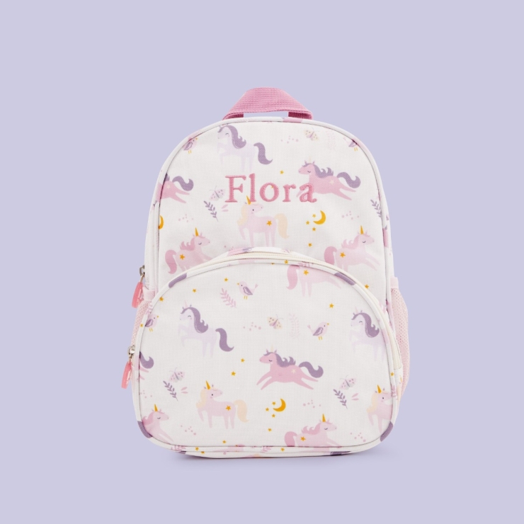 Personalised Unicorn Print Mini Backpack