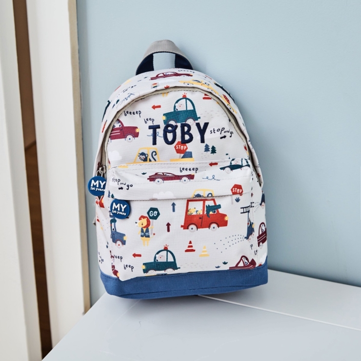 Personalized Transport Print Classic Mini Backpack