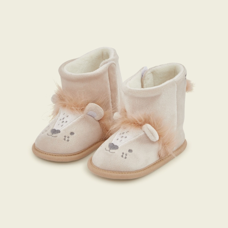 Personalised Cream Lion Booties