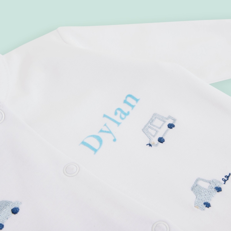 Personalized Transport Jersey Sleepsuit